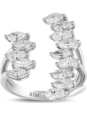 Rim Pırlanta 1.55 Karat Laboratuvar Pırlanta Markiz Yüzük - Hrd Sertifikalı