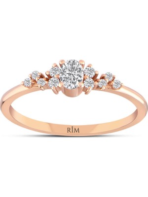 Rim Pırlanta 0.30 Karat Laboratuvar Pırlanta Oval Yüzük - Hrd Sertifikalı