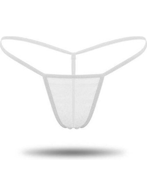 Ang Butik Kadın Beyaz Tül Detaylı Tanga Külot