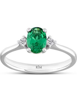 Rim Pırlanta 0.70 Karat Laboratuvar Pırlanta Zümrüt Yüzük - Hrd Sertifikalı