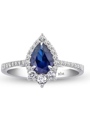 Rim Pırlanta 1.15 Karat Laboratuvar Pırlanta Safir Yüzük - Hrd Sertifikalı
