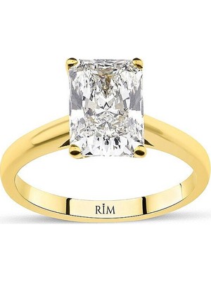 Rim Pırlanta 2.60 Karat Radiant Tektaş Laboratuvar Pırlanta Yüzük - Hrd Sertifikalı