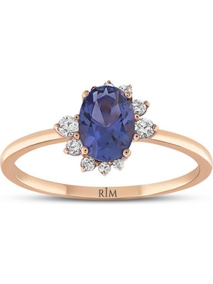Rim Pırlanta 0.95 Karat Laboratuvar Pırlanta London Blue Yüzük - Hrd Sertifikalı