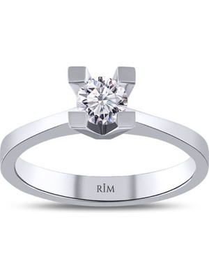 Rim Pırlanta 0.45 Karat Laboratuvar Pırlanta Tektaş Yüzük - Hrd Sertifikalı