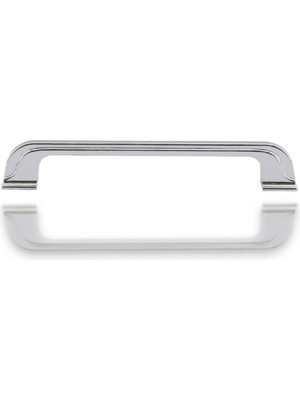 Mey İthalat 10 Adet Alperen 128 mm Düz Mobilya Mutfak Dolabı Çekmece Dolap Kapak Kulpu Kulbu Krom Metal Kulp