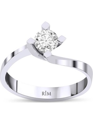 Rim Pırlanta 0.20 Karat Laboratuvar Pırlanta Tektaş Yüzük - Hrd Sertifikalı