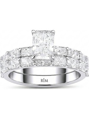 Rim Pırlanta 3.55 Karat Radiant Tektaş Laboratuvar Pırlanta Yüzük - Hrd Sertifikalı