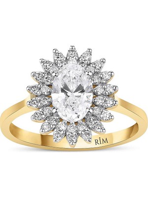 Rim Pırlanta 1.50 Karat Oval Tasarım Laboratuvar Pırlanta Yüzük - Hrd Sertifikalı