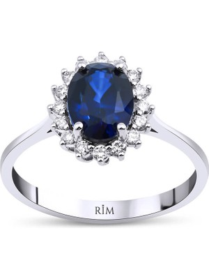 Rim Pırlanta 2.25 Karat Laboratuvar Pırlanta Safir Yüzük - Hrd Sertifikalı