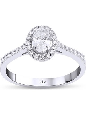 Rim Pırlanta 0.65 Karat Laboratuvar Pırlanta Oval Yüzük - Hrd Sertifikalı
