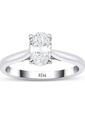 Rim Pırlanta 1.10 Karat Oval Tektaş Laboratuvar Pırlanta Yüzük - Hrd Sertifikalı