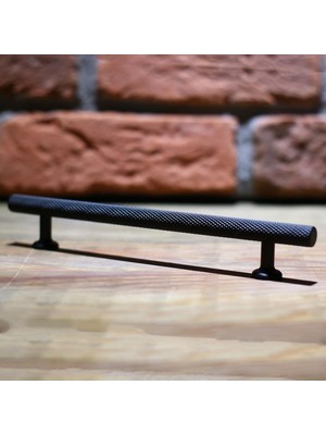 Mey İthalat 10 Adet Doruk Kulp Mobilya Mutfak Dolabı Çekmece Dolap Kapak Kulpu Kulbu Siyah 128 Mm-12.8 cm Metal