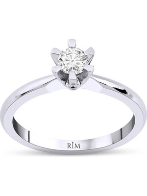 Rim Pırlanta 0.25 Karat Laboratuvar Pırlanta Tektaş Yüzük - Hrd Sertifikalı