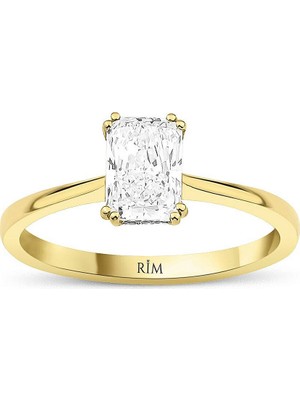 Rim Pırlanta 1.10 Karat Radiant Tektaş Laboratuvar Pırlanta Yüzük - Hrd Sertifikalı