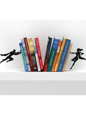 Mey İthalat Artori Design Kitap Tutmak Için Kitap Desteği, Sağlam, Gizli Metal Kitap Desteği, Raflar, Kitap Desteği, Kitap Tutucu, Kitap Tutucu, Ev Için, Dekoratif Hediye (Supergal+Kitap ve Kahraman)