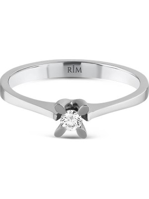 Rim Pırlanta 0.10 Karat Laboratuvar Pırlanta Tektaş Yüzük - Hrd Sertifikalı
