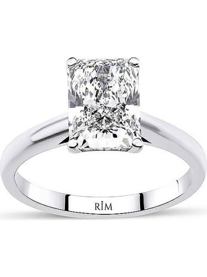 Rim Pırlanta 2.60 Karat Radiant Tektaş Laboratuvar Pırlanta Yüzük - Hrd Sertifikalı