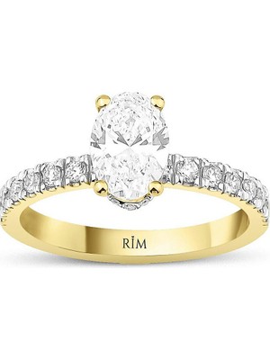 Rim Pırlanta 1.35 Karat Oval Tektaş Laboratuvar Pırlanta Yüzük - Hrd Sertifikalı