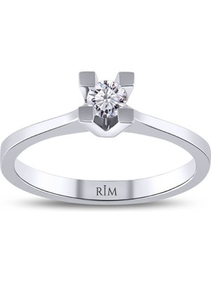Rim Pırlanta 0.20 Karat Laboratuvar Pırlanta Tektaş Yüzük - Hrd Sertifikalı