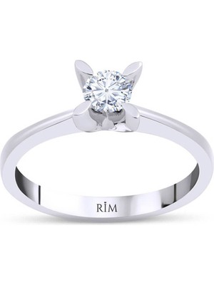 Rim Pırlanta 0.30 Karat Laboratuvar Pırlanta Tektaş Yüzük - Hrd Sertifikalı