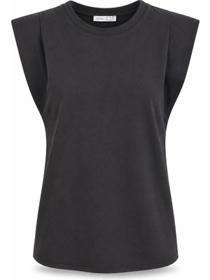 Purple By Banu Antrasit Modal Tshirt