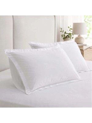 Othello Hotel Collection Linor 2'li Oxford Beyaz Yastık Kılıfı - 50X70 cm