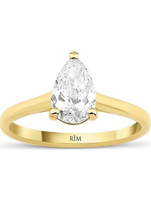 Rim Pırlanta 1.25 Karat Damla Tektaş Laboratuvar Pırlanta Yüzük - Hrd Sertifikalı