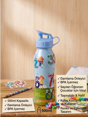 Belirtilmemiş Çocuk Su Matarası 500 ml - Sızdırmaz Kapaklı Bpa Içermez Okul Suluğu