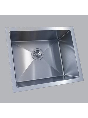 Özgür Evye 1003 Nano Kaplama Paslanmaz Çelik Evye 56 x 46 cm Metalik Inox