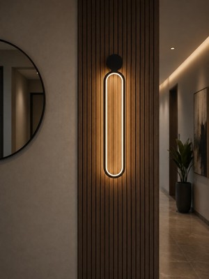 Mikro Aydınlatma Dekoratif Samsung Ledli Duvar Aplik Otel Salon Yatak Odası Tekli Günışığı Siyahkasa