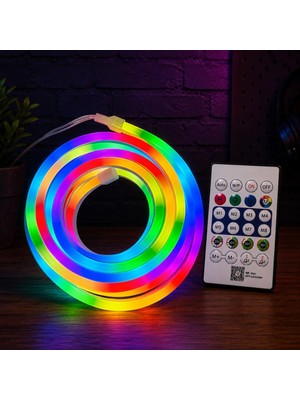 Sekatech Akıllı Neon LED Şerit 5 Metre USB Kumandalı App Kontrollü Dekoratif Aydınlatma