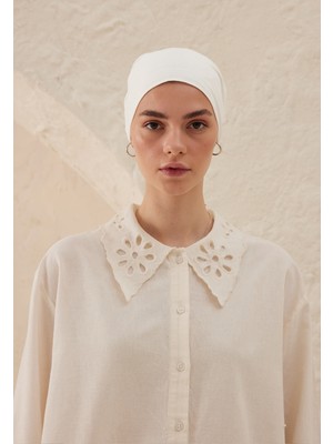 Fresh Scarfs Silikonlu Kaydırmaz Fileli Bone Ekru