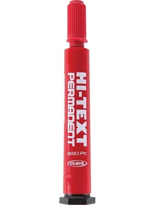 Hi-Text Markör Kalem Kesik Uç Kırmızı 830PCK