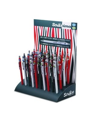 Scrikss Simo Mekanik Kurşun Kalem 05 ve 07 mm Renkli 40'li Stand