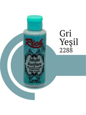 Egecen Rich Multi Surface 2288 Gri Yeşil Akrilik Boya 120 cc