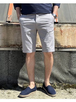 İnpool Erkek, Standart-Fit, Pamuklu, Esnek, Solmaz, Old Money Culture, Chino Şort-Bermuda 307