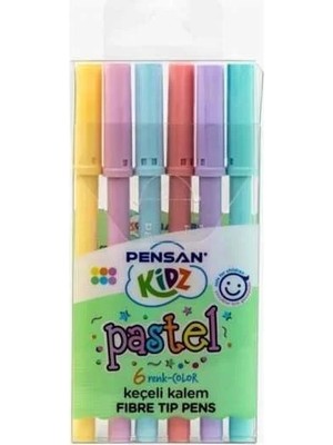 Pensan Kidz Pastel 6 Renk Keçeli Kalem