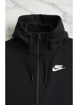 W Nsw Essntl Flc Fz Hoodıe Kadın Siyah Sweatshirt - BV4122-010