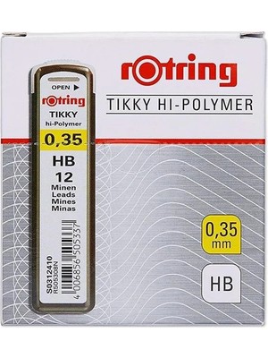 Rotring Siyah Kalem Ucu 0.35 mm Hb Uç Min 10'lu Paket