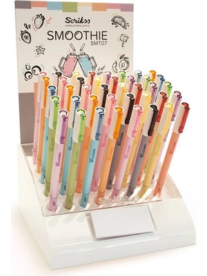 Scrikss Smoothie Jel Kalem 07 mm Karışık Renk 40'lı Stand