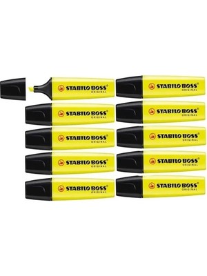 Stabilo Fosforlu Kalem Boss Pastel Sarı 10'lu Paket