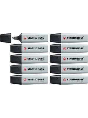 Stabilo Fosforlu Kalem Boss Nature Colors Koyu Gri 10'lu Paket