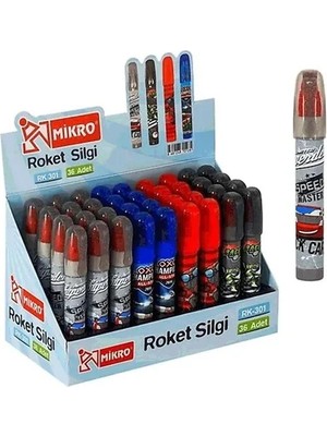 Şahin Kırtasiye Mikro Silgi RK-301 Roket 36’lı Kutu