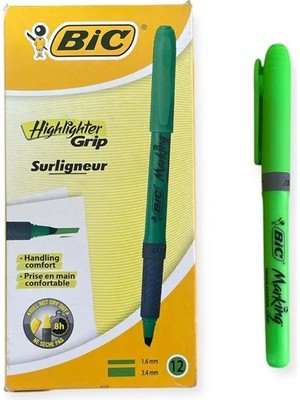 Fosforlu Kalem- Marking Highlighter Grip Yeşil 12'li Kutu
