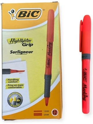 Fosforlu Kalem- Marking Highlighter Grip Turuncu 12'li Kutu