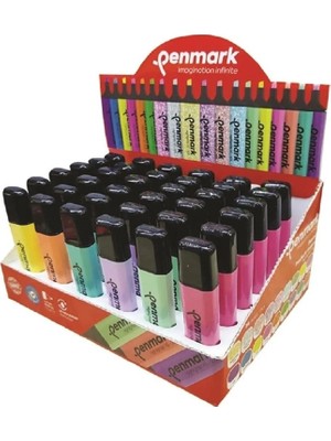 Penmark Fosforlu Kalem Pastel Renkler 36’lı Stand