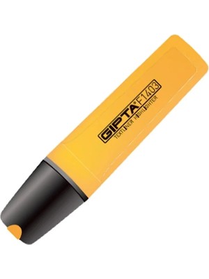 Gıpta Fosforlu Kalem 5 mm Kesik Uç Turuncu 12'li Paket