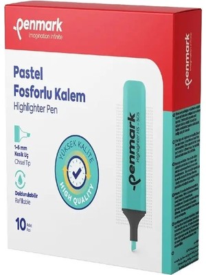 Penmark Fosforlu Kalem Pastel Nane Şekeri Renk (10 Adet)
