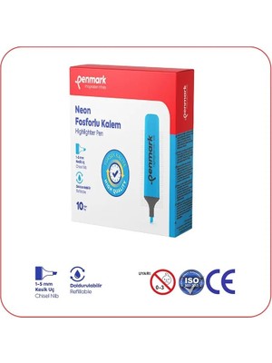 Penmark Fosforlu Kalem Neon Cam Göbeği 10'lu Paket