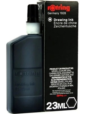 Rotring Rapido Çini Mürekkebi 23ML Siyah